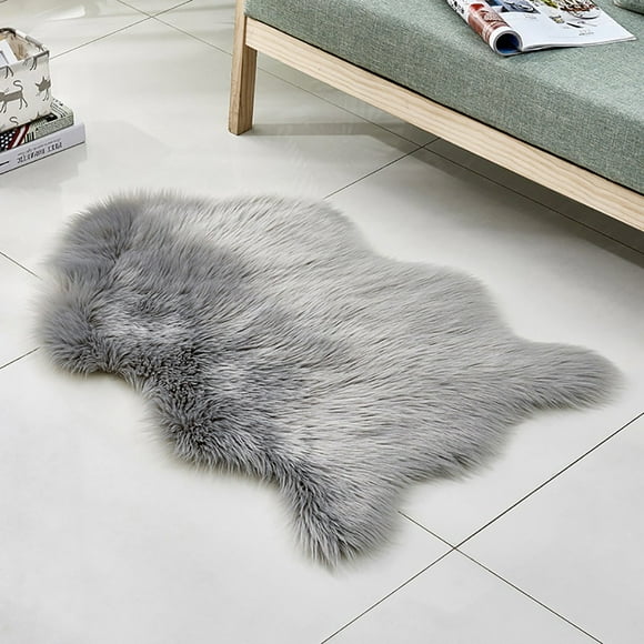 Autumn Faux Wool Area Rug (60x90cm) - Soft Living Room Carpet Mat, Non-Slip Bedroom Floor Decor