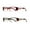 2-Pack, variant on Eyebogo Francesca Stylish Reading Glasses for Women (Burgundy, +2.50)