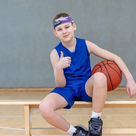 AURARMLET Simple Design Sports Headbands for Kids Headband Multi Colored Polyester 1Pcs