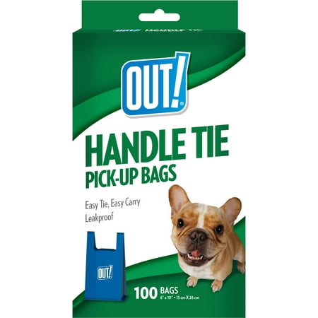 OUT! Handle Tie Dog Waste Bags, 100ct