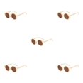thumbnail image 3 of Qarigey Gafas de sol ópticas redondas Gafas para bebés Adorable niño pequeño Protección clásica para protección de ojos Beige Type2 NO2 Qarigey CBP374775, 3 of 5