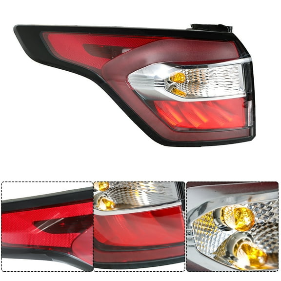 waltyotur Left Side Outer Tail Light Assembly for 2017-2019 Ford Escape Kuga Driver Side Rear Brake Lamp with Blub GNT56215209