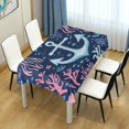 thumbnail image 4 of Yayeee Tablecloths 54" x 72" Rectangle Wrinkle Resistant Party Table Cover, Light Blue Anchor, 4 of 8