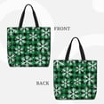 thumbnail image 2 of Disketp Christmas Pattern At Buffalo Plaid Bolsa Tote de Lona para Mujer, Bolso de Hombro y Cruzado con Cierre de Cremallera, 2 of 7
