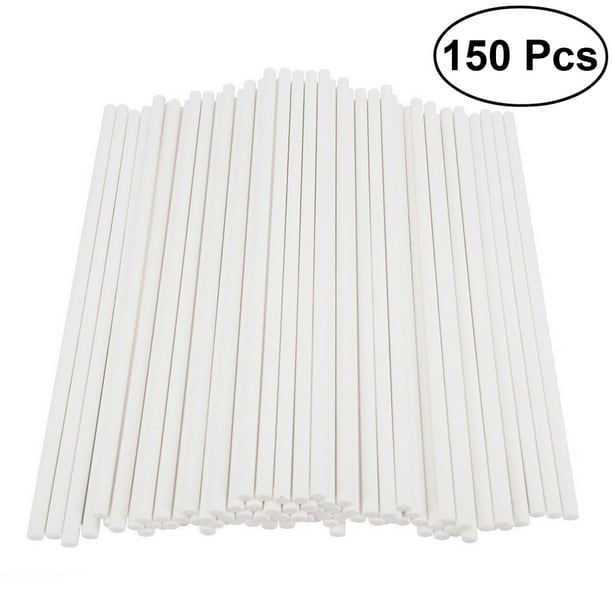 Palitos de paleta de papel de 150 piezas, palitos de pastel para fiesta de cumpleaños, proyecto de manualidades DIY