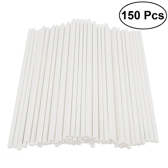 Miangastore Cake Sticks White 150Pack 3.94In