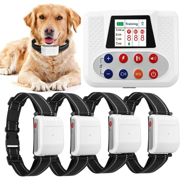 Wireless Dog Fence, 2024 Dog Boundary Containment System, Covers up to 856-Acre, Waterproof Rechargeable Dog Training Collar with Remote, Electric Dog Fence, 3 Training Modes for All Dogs,for4dogs