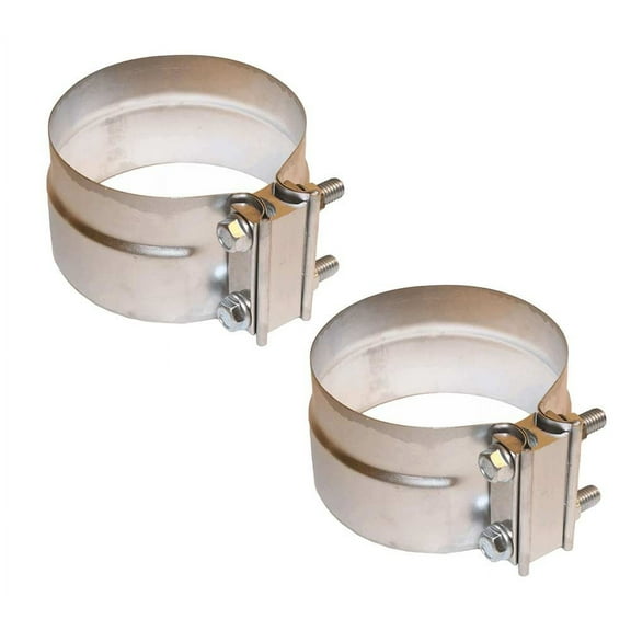 2 Pack 5" Exhaust Clamp, Lap Joint Exhaust Clamp Preformed Aluminized Steel for Int.5000 and Int. 9000 Premium Cabover and Conventional Models Replace EC50PLA-R