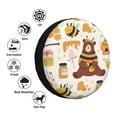 thumbnail image 4 of Goofa Cute Bee Honey Jar Hive Bear Pattern Universal Tire Cover for Jeep, SUV, Truck, and Trailer – Waterproof, UV-Resistant,Easy to Install, Fits 14"-17" Tires-15 inch, 4 of 6