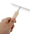 thumbnail image 3 of PENIKOKO Grooming Rake For Dogs Undercoat Horse Scrubber Multi Wooden Handle 1Pack, 3 of 8