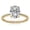 Yellow, variant on Huge 1.25TCW Oval Moissanite Hidden Halo Engagement Ring For Women, 18K White Gold Plated Over Silver