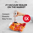 thumbnail image 7 of Chef Preserve Compact Vacuum Sealer for Food (Vacuum Sealer Machine + 10 Reusable Vacuum Bags) Powerful Handheld Vacuum Sealer Machine, Seal Meal Saver, Portable Food Sealer, 7 of 7