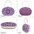 thumbnail image 6 of Kwuty Rhinestone Clutch Purses for Women Evening Wedding Formal - Round Pearl Clasp Handbag - Crystal Diamond Bag, 6 of 7