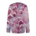 thumbnail image 4 of WTOBBY Women's Fashion Printed Long Sleeve Knitted Cardigan Button Down Jacket, Christmas Themed Soft and Warm Cardigan for Casual and Holiday Wear,Hot Pink 5XL, 4 of 7
