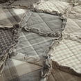thumbnail image 2 of Donna Sharp Smoky Mountain Ragged Pieced Patchwork Cotton King Quilt, 2 of 7