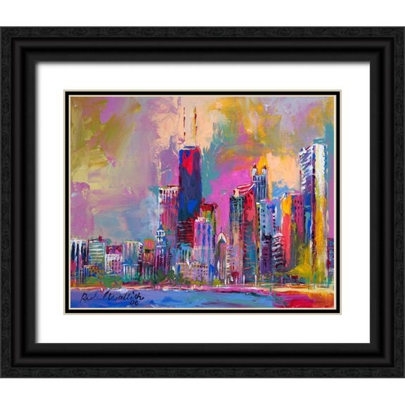 Wallich, Richard 14x12 Black Ornate Wood Framed with Double Matting Museum Art Print Titled - Chicago 4