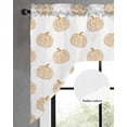 thumbnail image 2 of Beige White Pumpkins Fall Swag Valances for Windows, Small Curtains Drapes, Thanksgiving Botanical Modern Art Kitchen Window Curtains Over Sink Window Treatment Valance for Bedroom/Bathroom 56"x36", 2 of 5