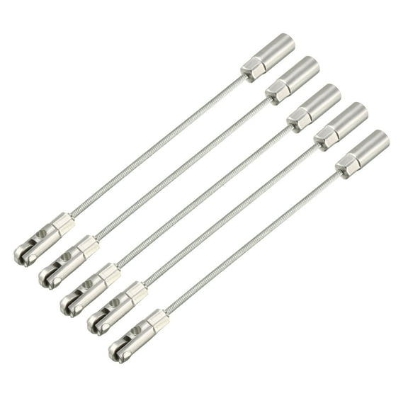 5 PCS 117mm/4.61inch Flexible Fish Tape Replacement Leader Wire Cable Puller with Roller for 4mm Fish Tape Wire Puller