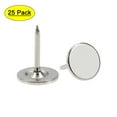 thumbnail image 1 of Uxcell 25 Pcs Clavos de Tapicería Cabeza Plana Clavos para Muebles Tono Plateado 0.44x0.6", 1 of 5