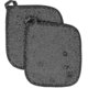 thumbnail image 1 of 2pcs Cotton Terry Cloth Pot Holder Set Kitchen Hot Pad-black, 1 of 3