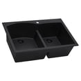 thumbnail image 3 of Ruvati RVG1345BK 33" x 22" epiGranite Drop-in Kitchen Sink - Midnight Black, 3 of 7