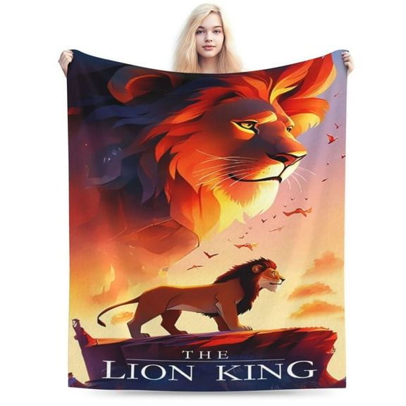 The Lion King Blanket, Super Soft Large Fluffy Plush Throw Blanket for Boys Girls Young Adults, Cozy Warm Flannel Blanket for Living Room Couch Bed All Seasons 40"X30"