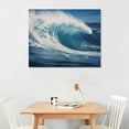 thumbnail image 2 of ONETECH Landscape Poster Canvas Wall Art Huge Waves Storm Tsunami Sweeping Artwork Home Decor Room Decor, 2 of 4