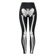 thumbnail image 6 of Capri Pants for Women Skeleton Bone Legs Spandex Tight Leggings Black Casual Lounge Pant L, 6 of 6
