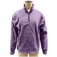 thumbnail image 4 of Ceisia Men's Vintage Washed Denim Quarter-Zip Sweatshirt | Loose Drop-Shoulder Stand Collar Pullover Gifts, 4 of 6