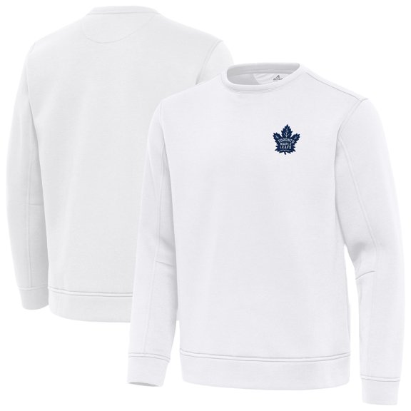 Men's Antigua White Toronto Maple Leafs Relevant Lightweight Pullover Sweatshirt