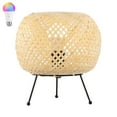 thumbnail image 4 of JONATHAN Y Palma 10.75" Bohemian Rustic Iron/Rattan LED Mini Table Lamp with Smart Bulb, Black/Brown, JYL4042A, 4 of 7