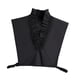 thumbnail image 5 of Cuello falso con volantes para mujer, elegante escote tipo chal, para faldas Negro, 5 of 9