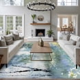 thumbnail image 3 of Flowerbed Cabin Large Area Rugs 6x9 ft Watercolor Spring Field Colored Floral Washable Rug Non Slip Indoor Carpet Absorbent Floor Mat for Living Room Bedroom Dining Room, 3 of 9