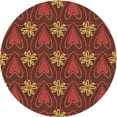 thumbnail image 1 of Ahgly Company Tapis Rond Lavable en Machine Intérieur Transitionnel Rouge, 3 Pieds Rond, 1 of 7