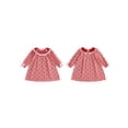 thumbnail image 2 of BemeyourBBs Kids Toddler Girls Valentines Day Dress Outfits Long Sleeve Crew Neck Heart Gingham Plaid Dress Spring A-line Dress Clothes, 2 of 9