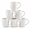 White Coffee Mugs-12 OZ, variant on Blue Coffee Mugs 12 OZ Stackable Ceramic Geometric Pattern Tea Water Cup