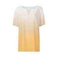 thumbnail image 5 of Ashirexll Shirts for Women, Womens Short Sleeve Tops, Casual Gradient Short Sleeve V-Neck Top Blouse, 5 of 5