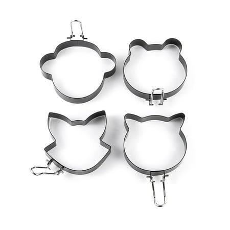 

Set of 4 Fried Egg Pancake Ring Omelette Fried Egg Ring Stainless Steel Egg Mold