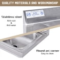 thumbnail image 4 of HALLY Fregadero de acero inoxidable para lavar con grifo NSF Lavabo comercial de montaje en pared para restaurante, cocina y hogar, 17 x 15 pulgadas, 4 of 6