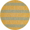 thumbnail image 3 of Jill Zarin Outdoor Collection Area Rug - Anguilla (3' 1" Round Yellow and Aqua/Light Blue), 3 of 11
