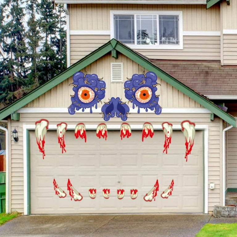 Halloween Themed Decoration, Terrifying Eyes, Windows, Doors, Multiple  Scenes, Decorative Stickers, and Props 
