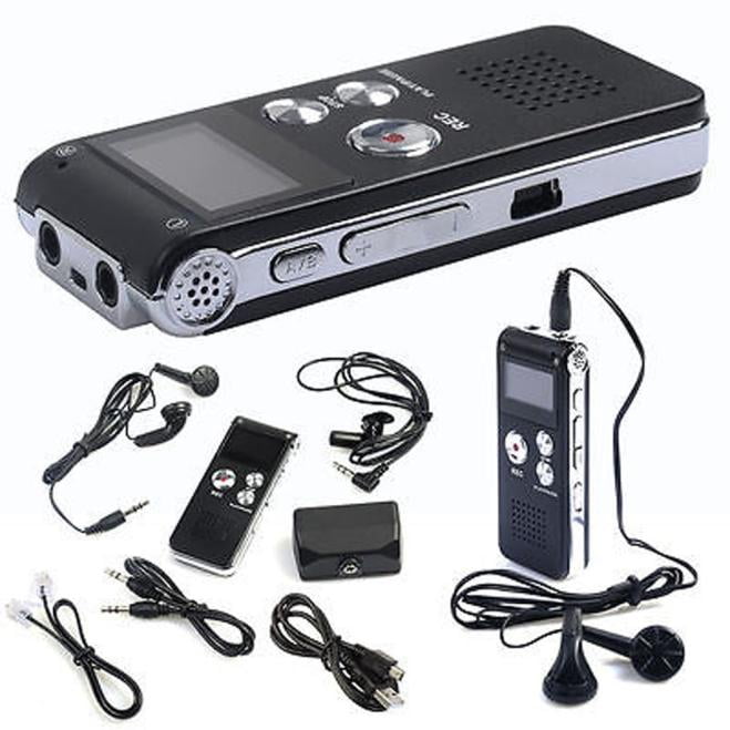 8GB LCD Digital Sound Voice Recorder Rechargeable USB Dictaphone MP3 Player 
