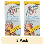 (2 pack) Ayr Baby Saline Nasal Spray/Drops, 1 Oz.