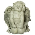 thumbnail image 2 of Northlight 6" Weathered Kneeling Cherub Angel Outdoor Patio Garden Statue - Almond Brown, 2 of 5
