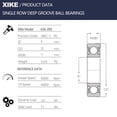 thumbnail image 2 of Rodamientos XIKE 636-2RS con doble junta de goma, 6 x 22 x 7 mm (10 unidades), 2 of 7