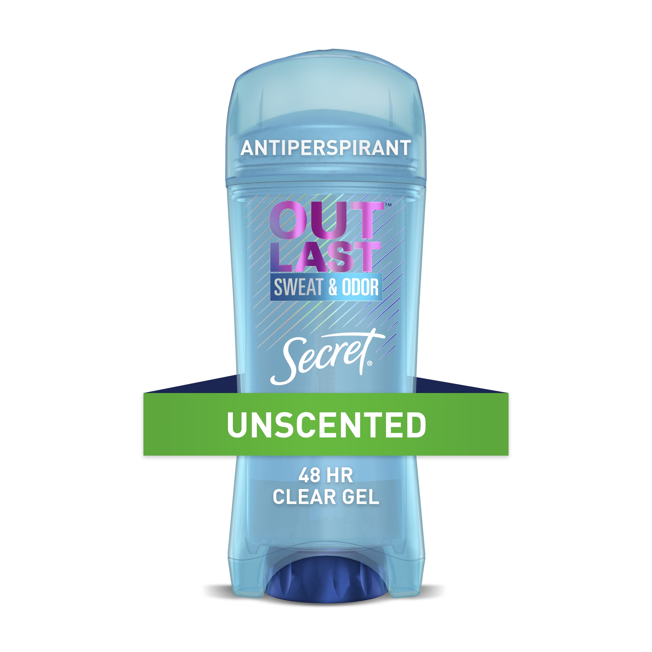 Secret Outlast Clear Gel Antiperspirant Deodorant for Women Unscented 3.4 Oz.