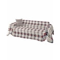 thumbnail image 2 of Red Buffalo Plaid Geometric Abstract Grid Checkered Sofa Covers for 3 Cushion Couch,Washable Sectional & L Shape Couch Covers for Dog/Cat/Kid,Non Slip Sofa Slipcover Tassel Futon Cover 71''x150'', 2 of 8