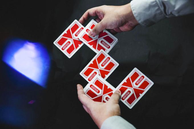 Vertical Standard (Red, Holo Tuck) Playing Cards by ARK
