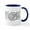 White/Navy Inside, variant on CafePress - 3 ASL Kitties Mug - 11 oz Ceramic Mug - Novelty Coffee Tea Cup