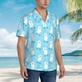 thumbnail image 2 of Salouo Skating Poodle Fun for Hawaiian Shirt for Men,Summer Beach Casual Short Sleeve Button Down Shirts Men's Regular-Fit Short-Sleeve Print Shirt -Medium, 2 of 6